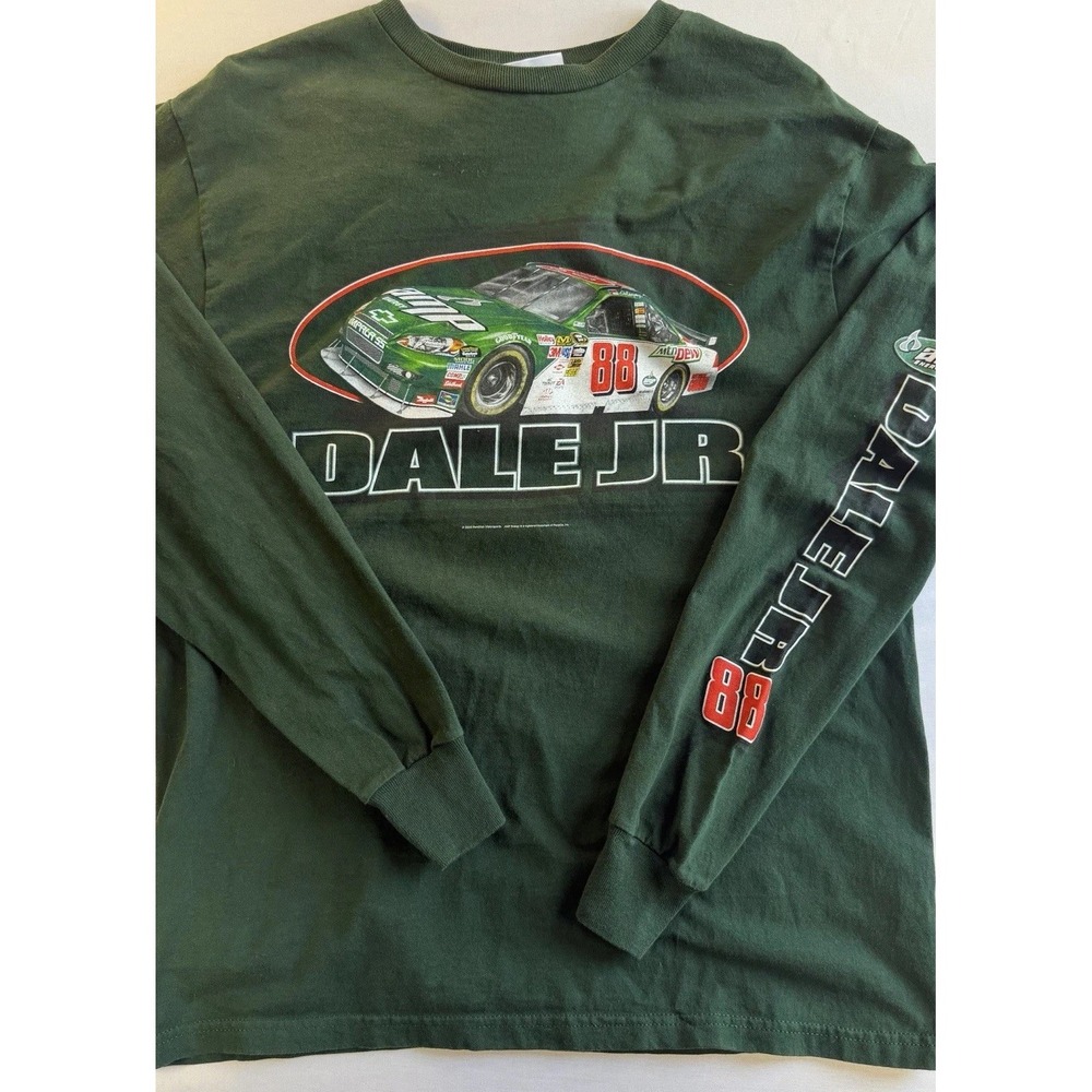 Winners Circle NASCAR Dale Earnhardt Jr #88 Green Long Sleeve T-Shirt Men's M